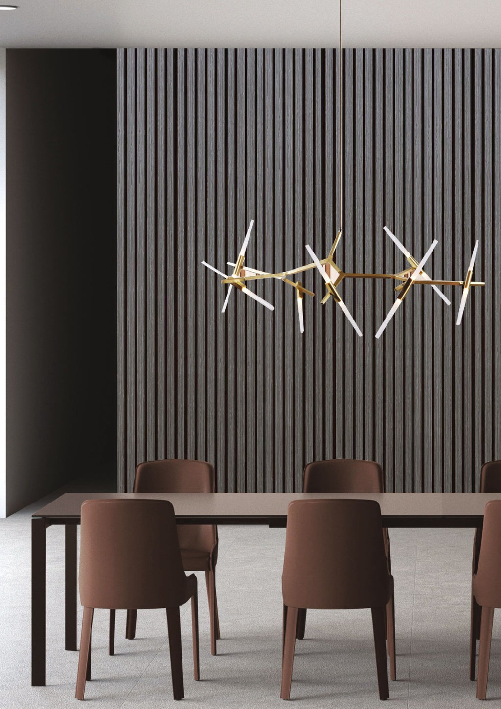 Dark Grey Oak Acoustic Slat Wall Panels