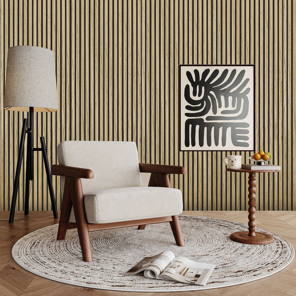 Natural Oak Acoustic Slat Wall Panels