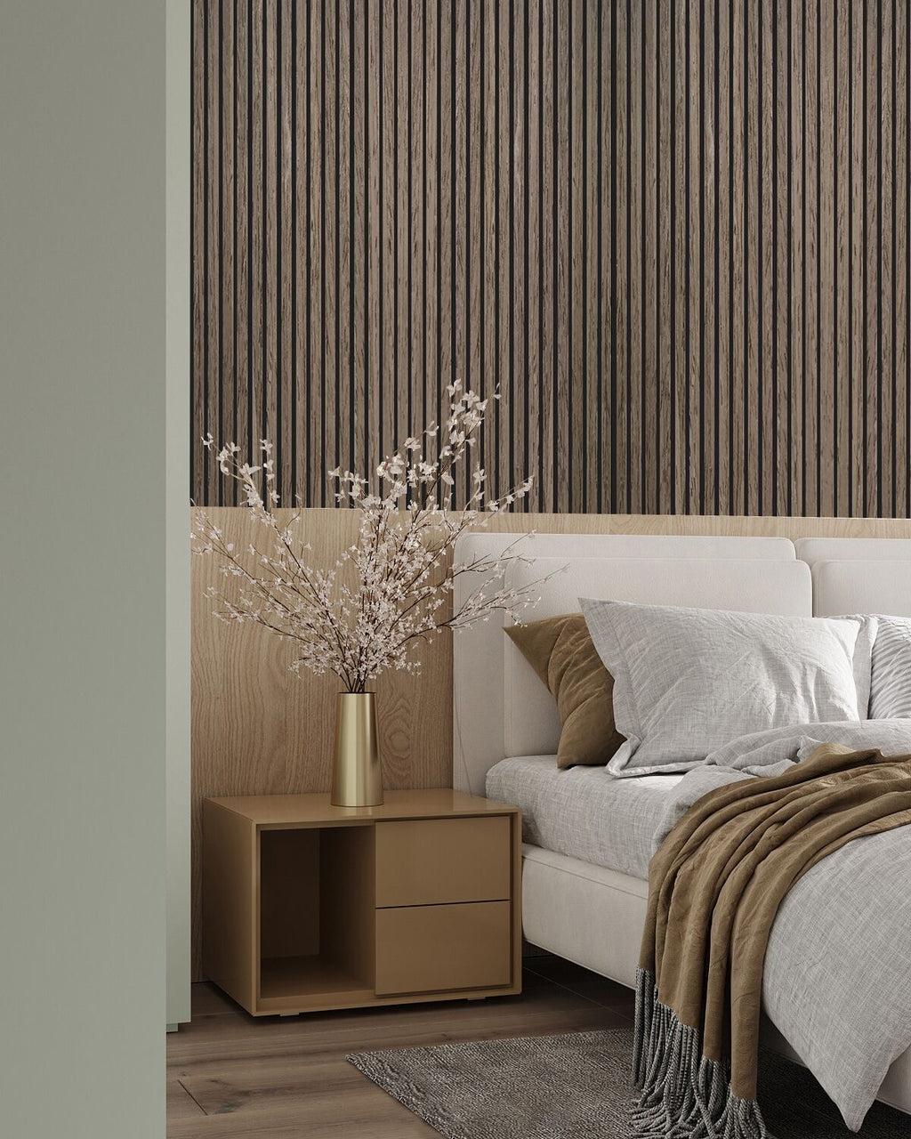 Dark Walnut Acoustic Slat Wall Panels